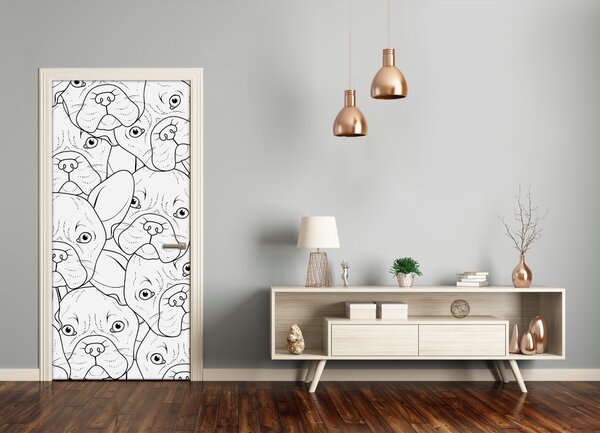 Samolepiace fototapety na dvere francúzsky buldoček 85x205 cm