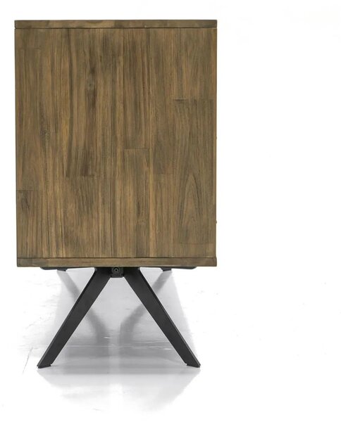 LivinHill Komoda Massa 160 cm z masívu hnedá/grafit
