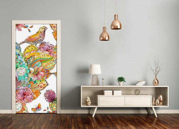 Samolepiace fototapety na dvere motýle kdvětiny 75x205 cm