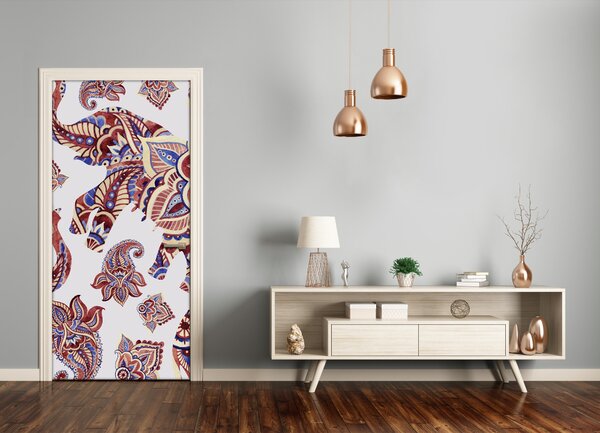 Samolepiace fototapety na dvere Slon etnické vzory 75x205 cm