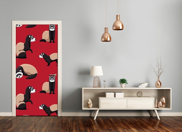 Samolepiace fototapety na dvere fretky 95x205 cm