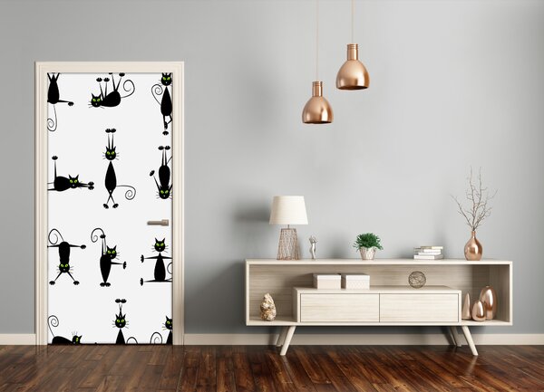 Samolepiace fototapety na dvere Mačky v okuliaroch 85x205 cm