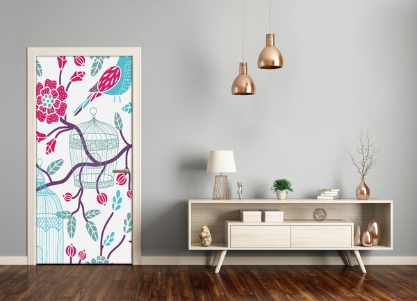 Samolepiace fototapety na dvere Klietky na vtáky 75x205 cm