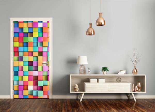 Samolepiace fototapety na dvere abstraktné štvorca 95x205 cm