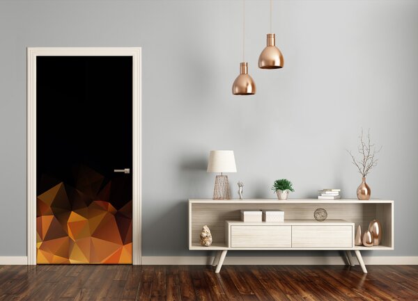 Samolepiace fototapety na dvere abstraktné trojuholníky 75x205 cm