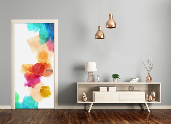 Samolepiace fototapety na dvere farebné fľaky 95x205 cm
