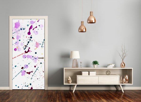 Samolepiace fototapety na dvere farebné palmy 95x205 cm