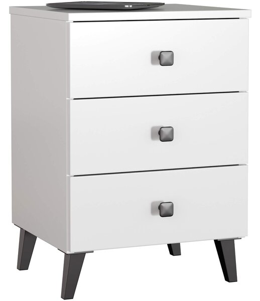 Ak furniture Komoda MOBI K-03 biela/čierna