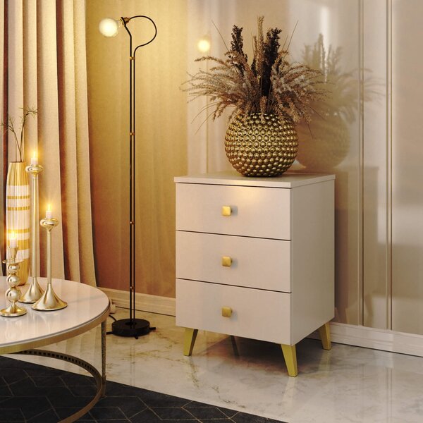 Ak furniture Komoda MOBI K-03 kašmír/zlatá