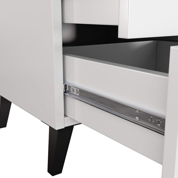 Ak furniture Komoda MOBI K-03 biela/čierna