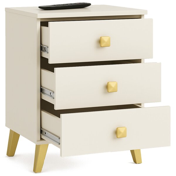 Ak furniture Komoda MOBI K-03 kašmír/zlatá