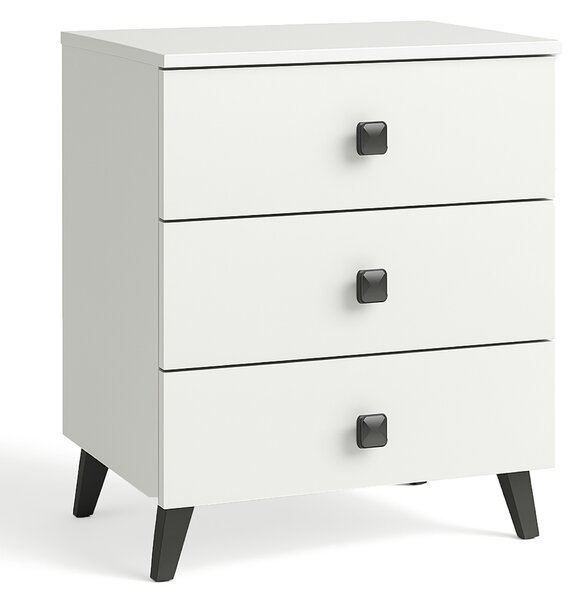 Ak furniture Komoda MOBI K-03 biela/čierna