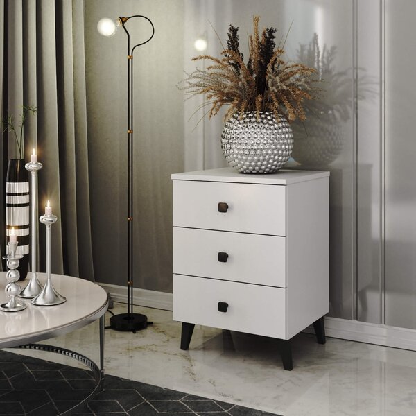 Ak furniture Komoda MOBI K-03 biela/čierna