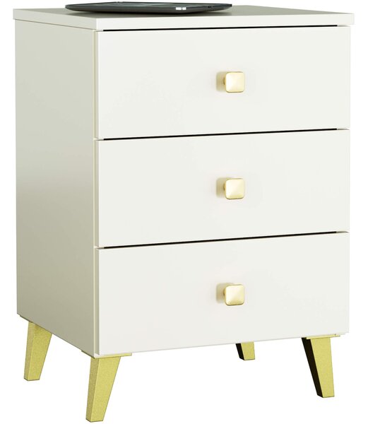 Ak furniture Komoda MOBI K-03 kašmír/zlatá