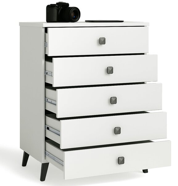 Ak furniture Komoda MOBI K-05 biela/čierna