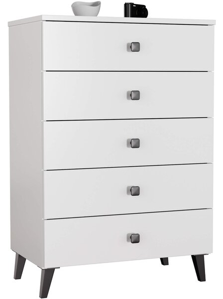 Ak furniture Komoda MOBI K-05 biela/čierna