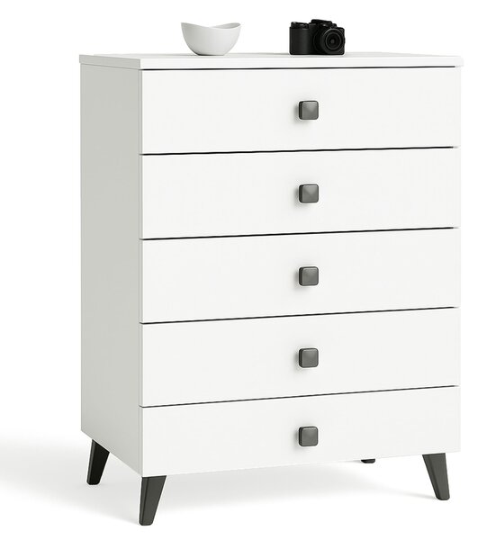 Ak furniture Komoda MOBI K-05 biela/čierna