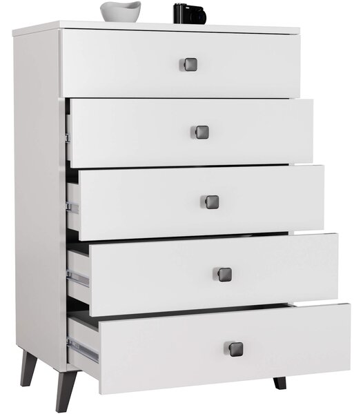 Ak furniture Komoda MOBI K-05 biela/čierna
