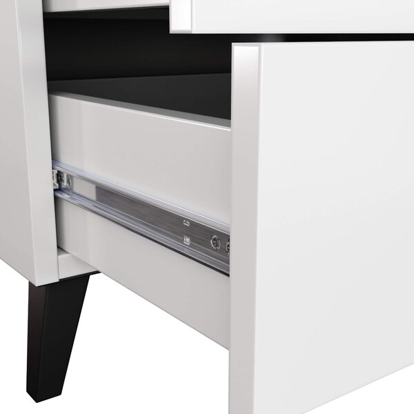 Ak furniture Komoda MOBI K-05 biela/čierna