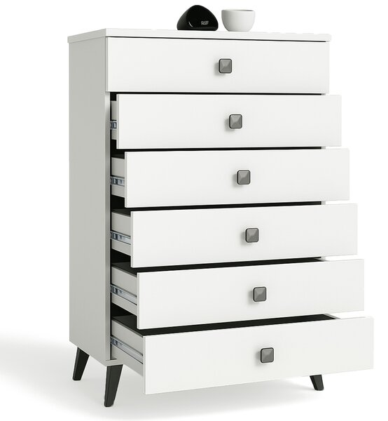 Ak furniture Komoda MOBI K-06 biela/čierna