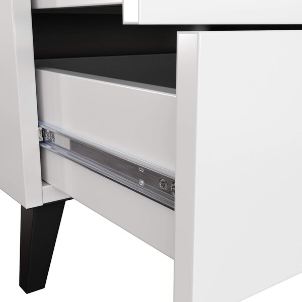 Ak furniture Komoda MOBI K-06 biela/čierna