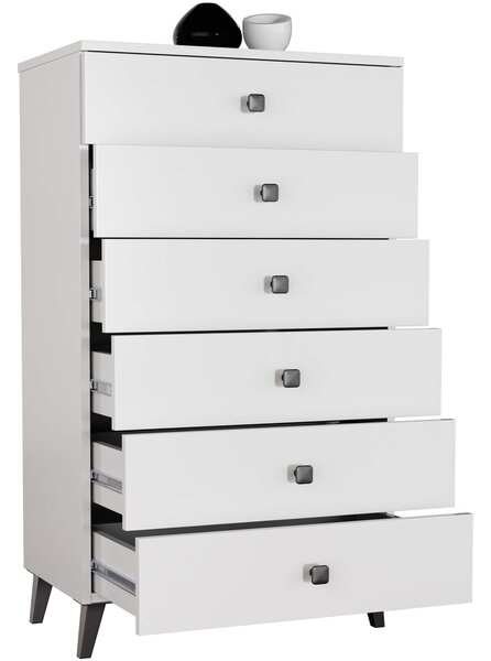 Ak furniture Komoda MOBI K-06 biela/čierna