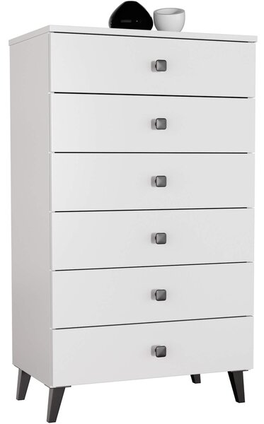 Ak furniture Komoda MOBI K-06 biela/čierna