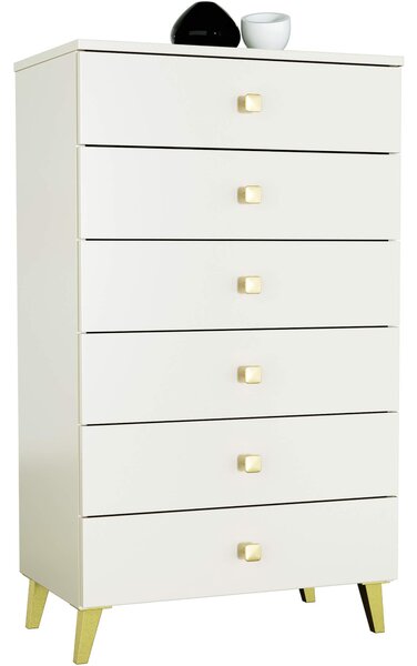 Ak furniture Komoda MOBI K-06 kašmír/zlatá