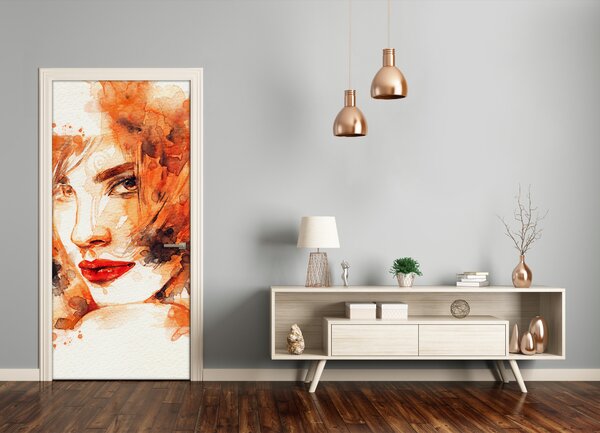 Samolepiace fototapety na dvere abstrakcie žena 95x205 cm