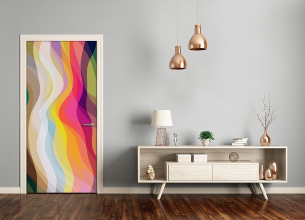 Samolepiace fototapety na dvere abstrakcie vlny 75x205 cm