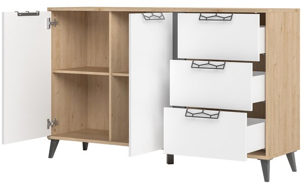 Szynaka Komoda Moet 45 150 cm orech americký Jackson/biela/grafit