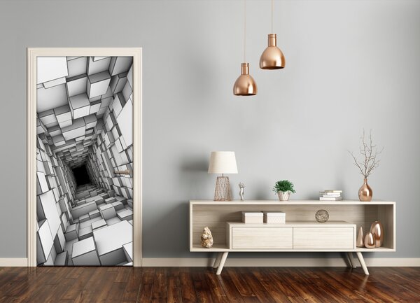 Samolepiace fototapety na dvere Tunel zo šesťuholníkov 85x205 cm