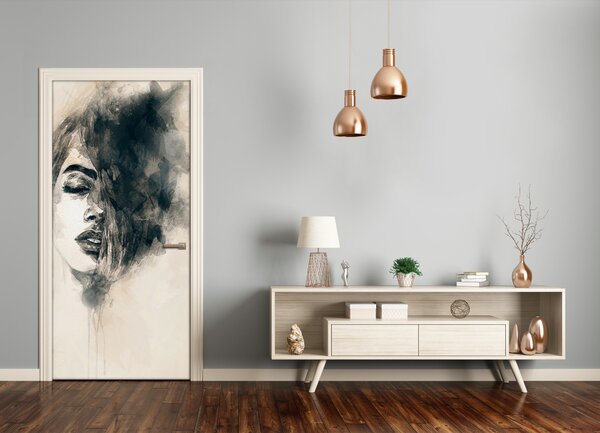 Samolepiace fototapety na dvere abstrakcie žena 75x205 cm