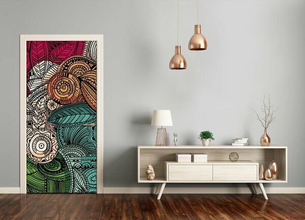 Samolepiace fototapety na dvere abstraktné perá 95x205 cm