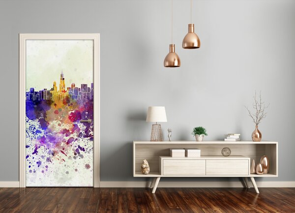 Samolepiace fototapety na dvere farebné Chicago 75x205 cm