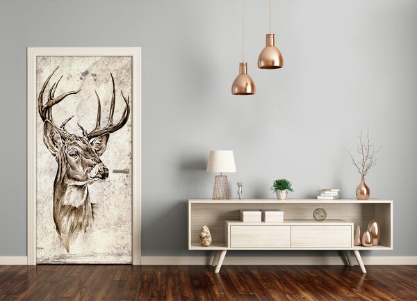 Samolepiace fototapety na dvere jeleň 85x205 cm