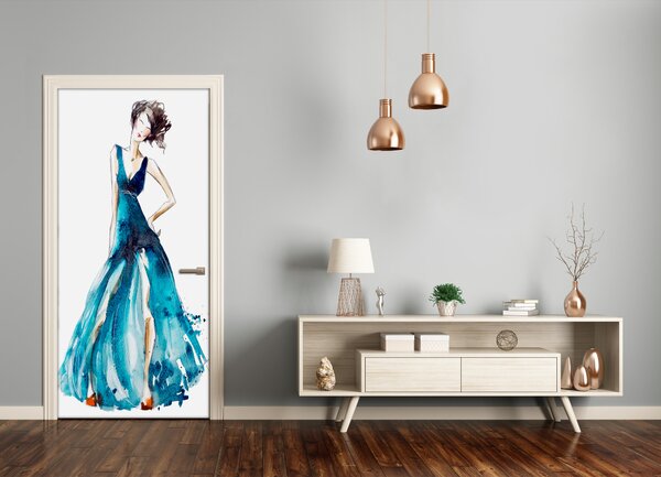 Samolepiace fototapety na dvere ilustrácie móda 85x205 cm
