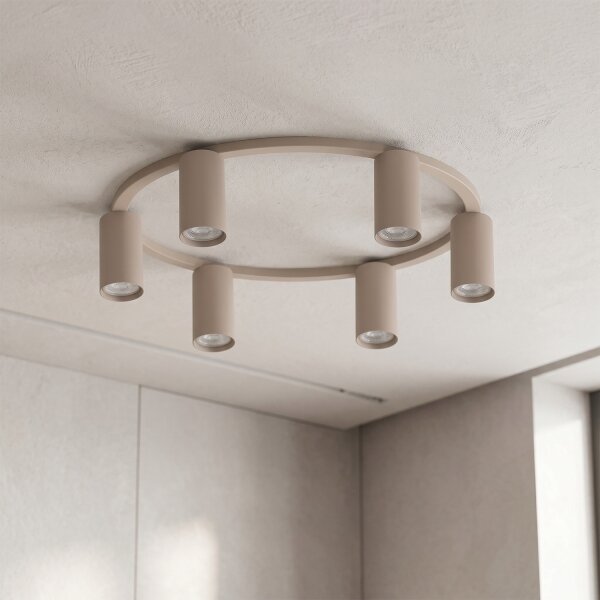 Brilagi - LED RGBW stmievateľné stropné svietidlo SELE 6xGU10/6,5W/230V béžové
