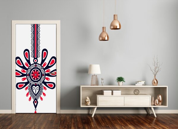 Samolepiace fototapety na dvere Poľský ľudový vzor 75x205 cm