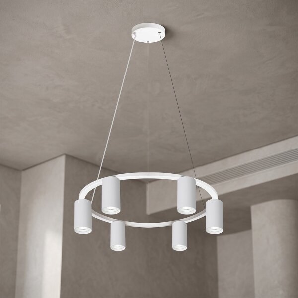 Brilagi - LED RGBW stmievateľný luster na lanku SELE 6xGU10/6,5W/230V biela