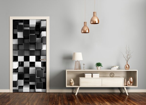 Samolepiace fototapety na dvere abstrakcie kocky 85x205 cm