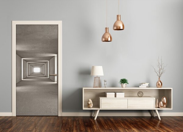 Samolepiace fototapety na dvere betónový tunel 75x205 cm