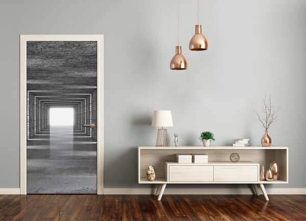 Samolepiace fototapety na dvere Tunel z tehál 75x205 cm