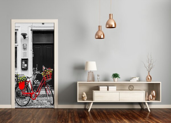 Fototapeta samolepiace na dvere mestské kolo 85x205 cm