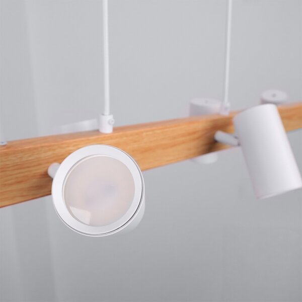 Brilagi - LED RGBW Stmievateľný luster na lanku SELE 6xGU10/6,5W/230V biela/dub