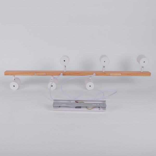 Brilagi - LED RGBW Stmievateľný luster na lanku SELE 6xGU10/6,5W/230V biela/dub