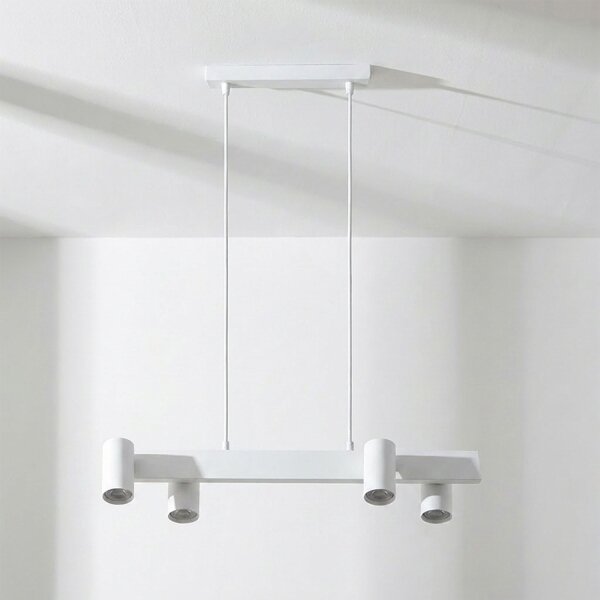 Brilagi - LED RGBW Stmievateľný zavesný luster na lankách SELE 4xGU10/6,5W/230V biela