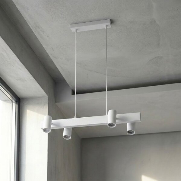 Brilagi - LED RGBW Stmievateľný zavesný luster na lankách SELE 4xGU10/6,5W/230V biela