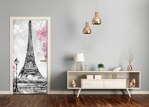 Fototapeta samolepiace na dvere Eiffelova veža 75x205 cm
