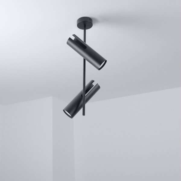 Brilagi - LED RGBW Stmievaný luster na tyči BRANCH 2xGU10/6,5W/230V čierna